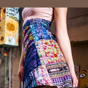 Guatemalan Handmade Colorful Wrap Skirt One Size